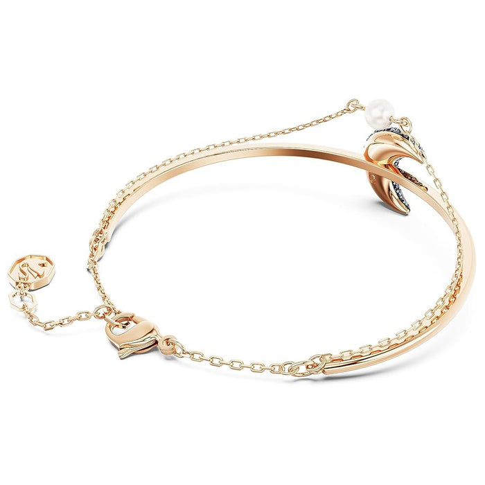 Swarovski Women's Moon Multicolored Rose Gold-Tone Finished Sublima Bangle Bracelet - 5671586