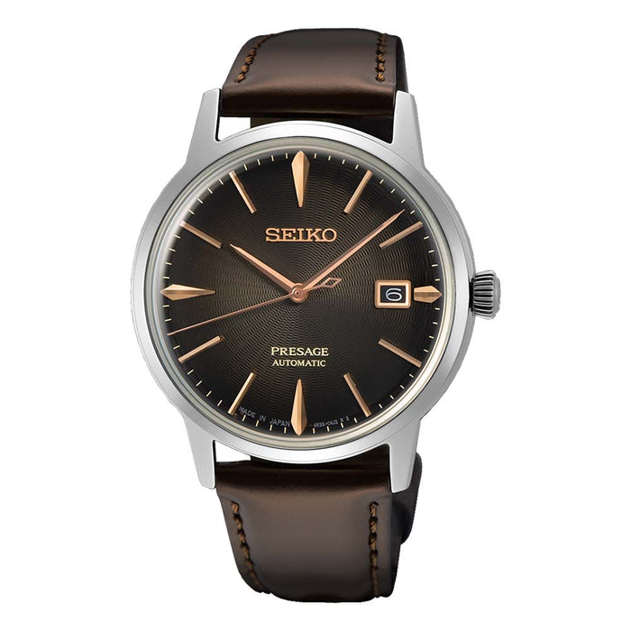 Seiko Men's Brown Dial Leather Band Automatic Watch - SRPJ17 — WatchCo