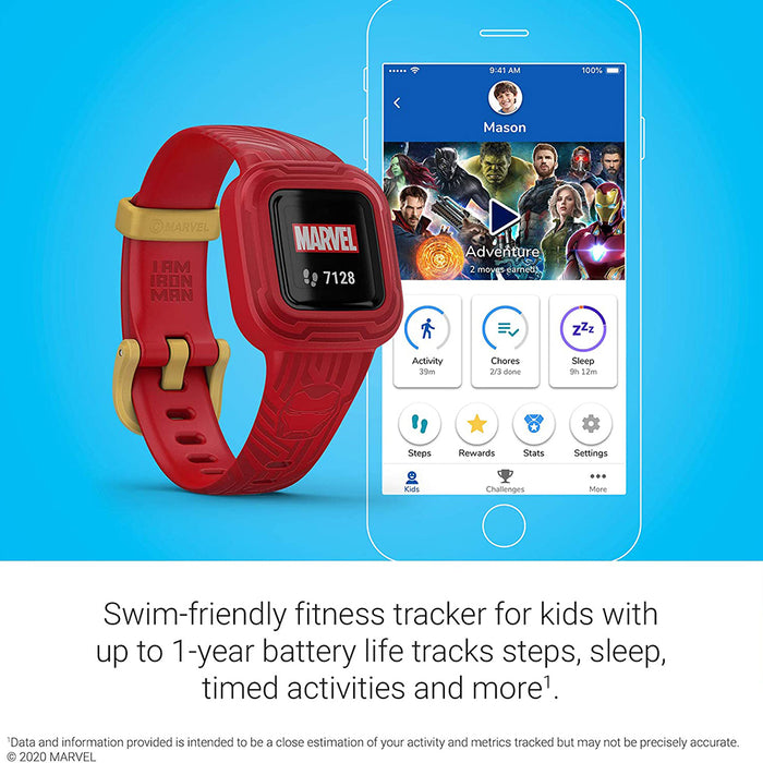 Garmin vivofit jr. 3 Marvel Iron Man Swim-Friendly Activity Unlocks Ad —  WatchCo.com